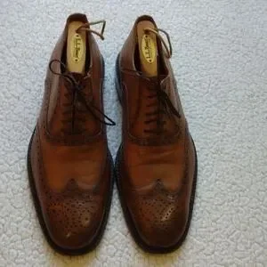 Zara Brown Leather Short Wing Brogue Shoes US 12 = EU 45 (Made in Spain) Zara Man Oxford Brown Dress Shoes from Spain | Mercari main image 4